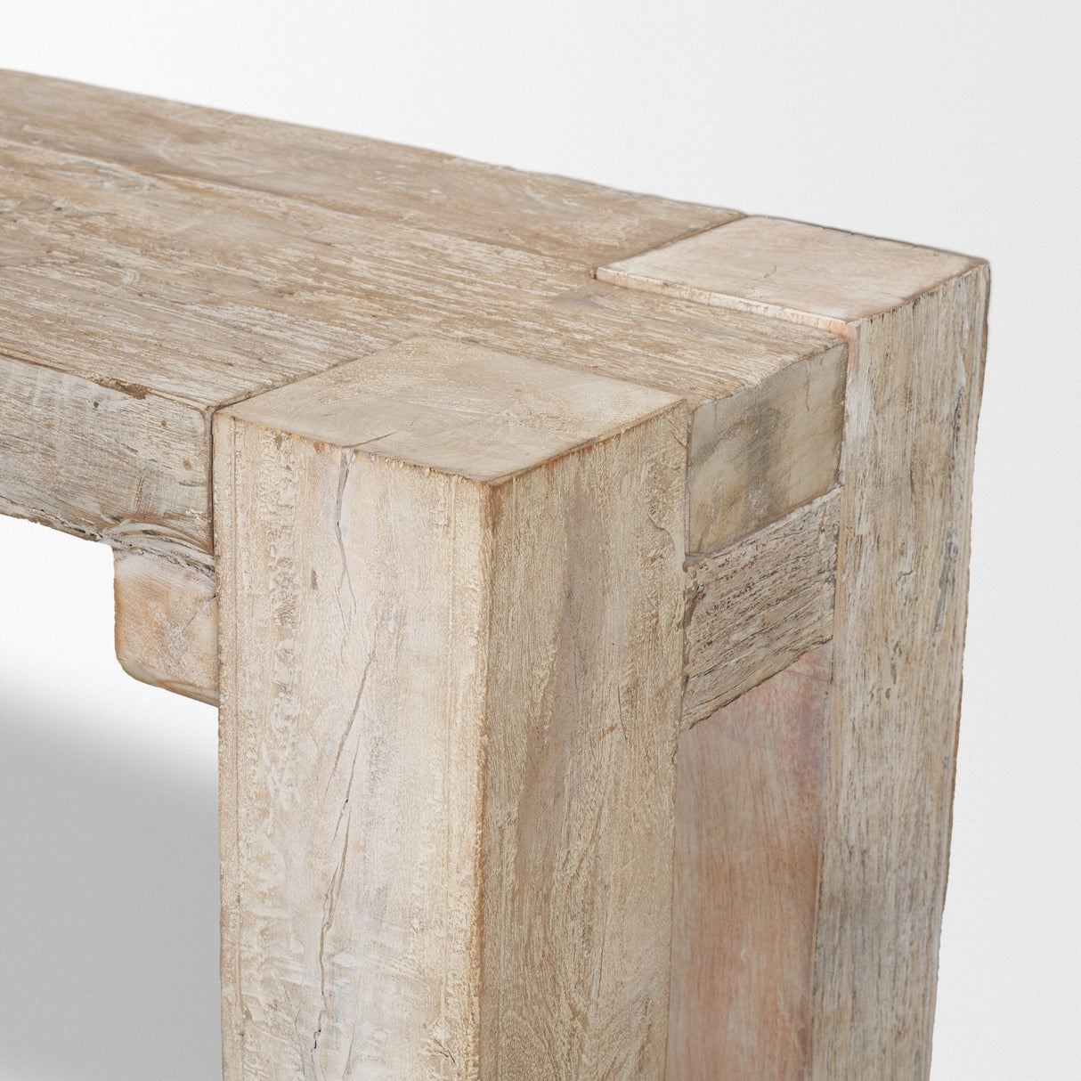 McArthur Whitewash Reclaimed Wood Bench by Mercana at Eve Furniture