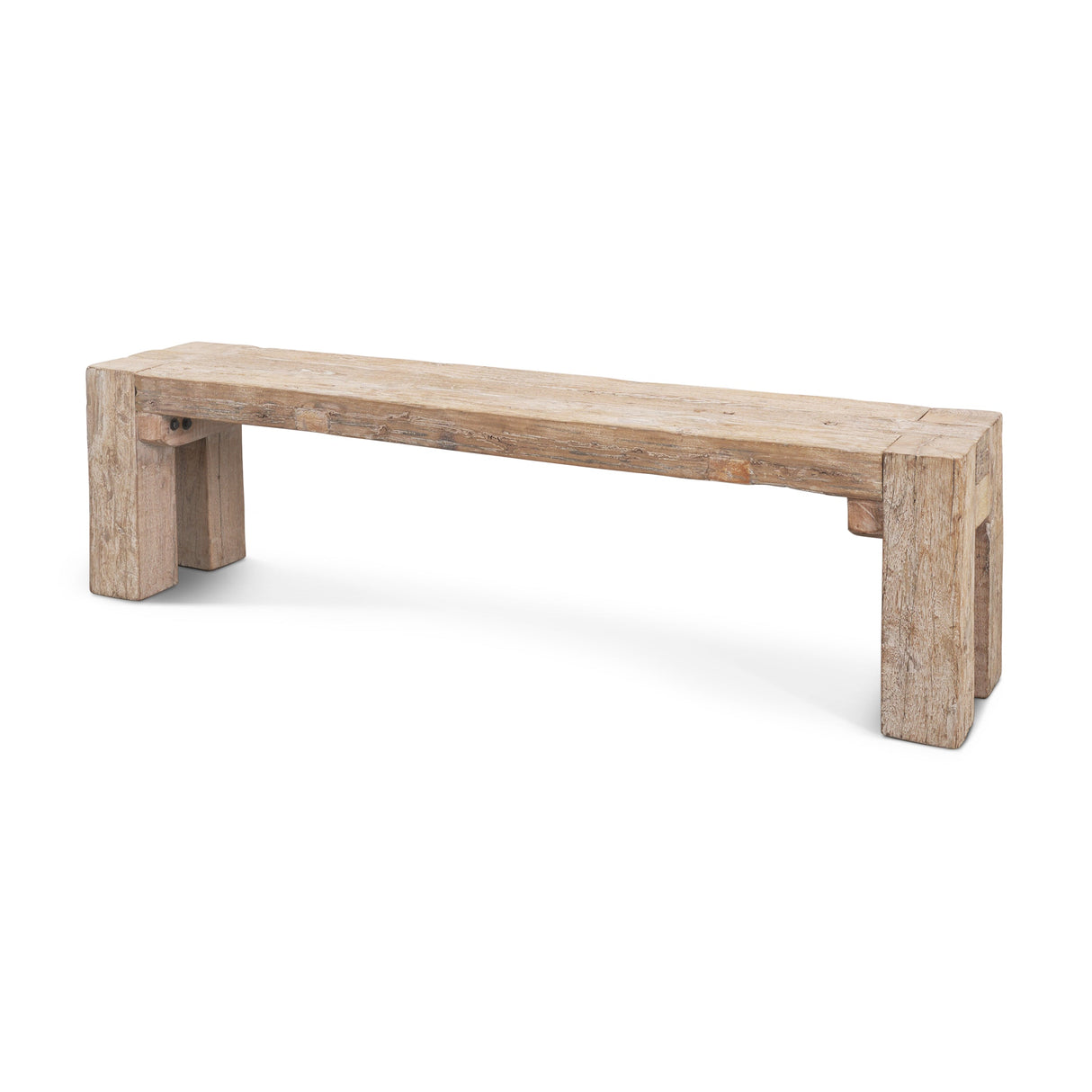 McArthur Whitewash Reclaimed Wood Bench by Mercana at Eve Furniture