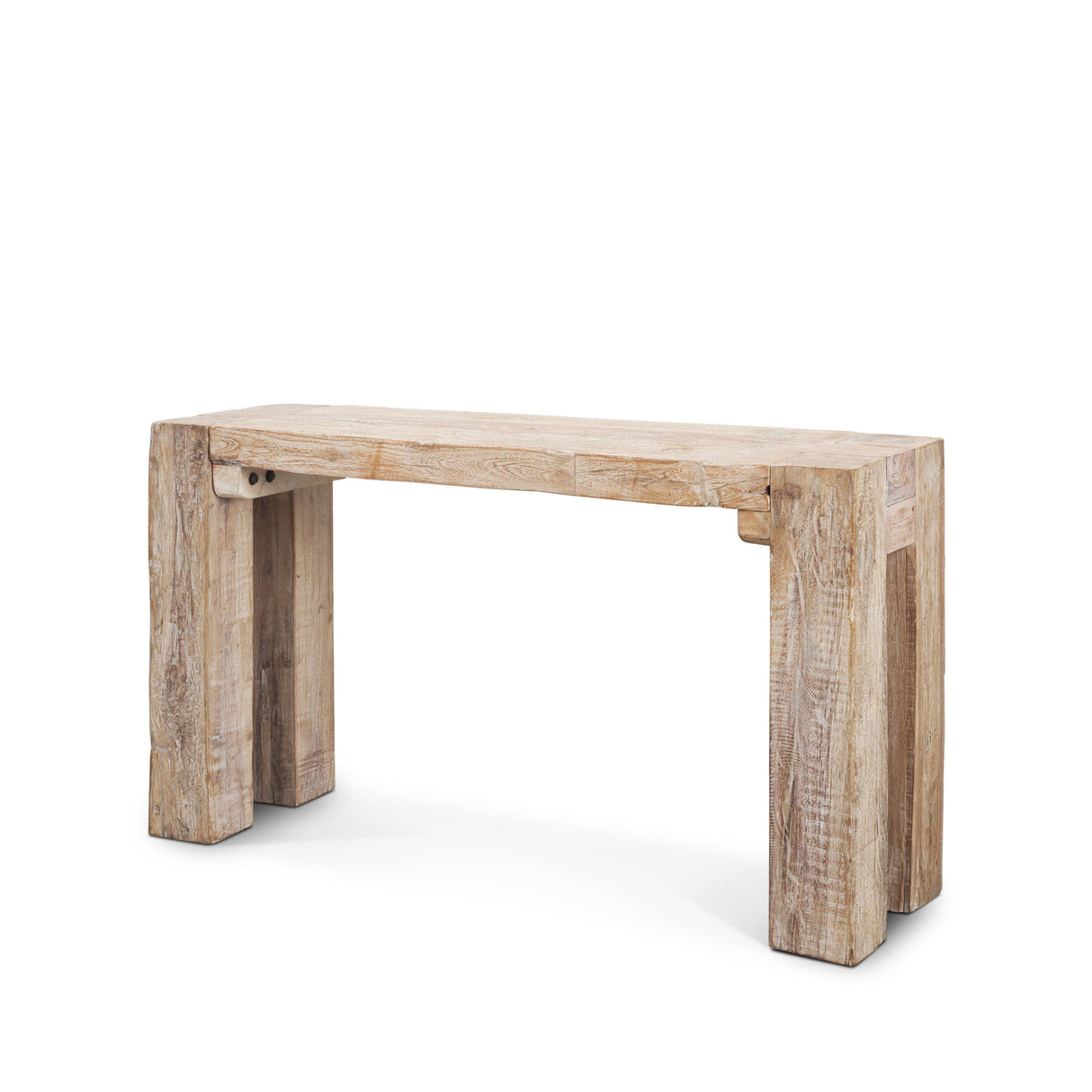 McArthur Whitewash Reclaimed Wood Console Table by Mercana at Eve Furniture