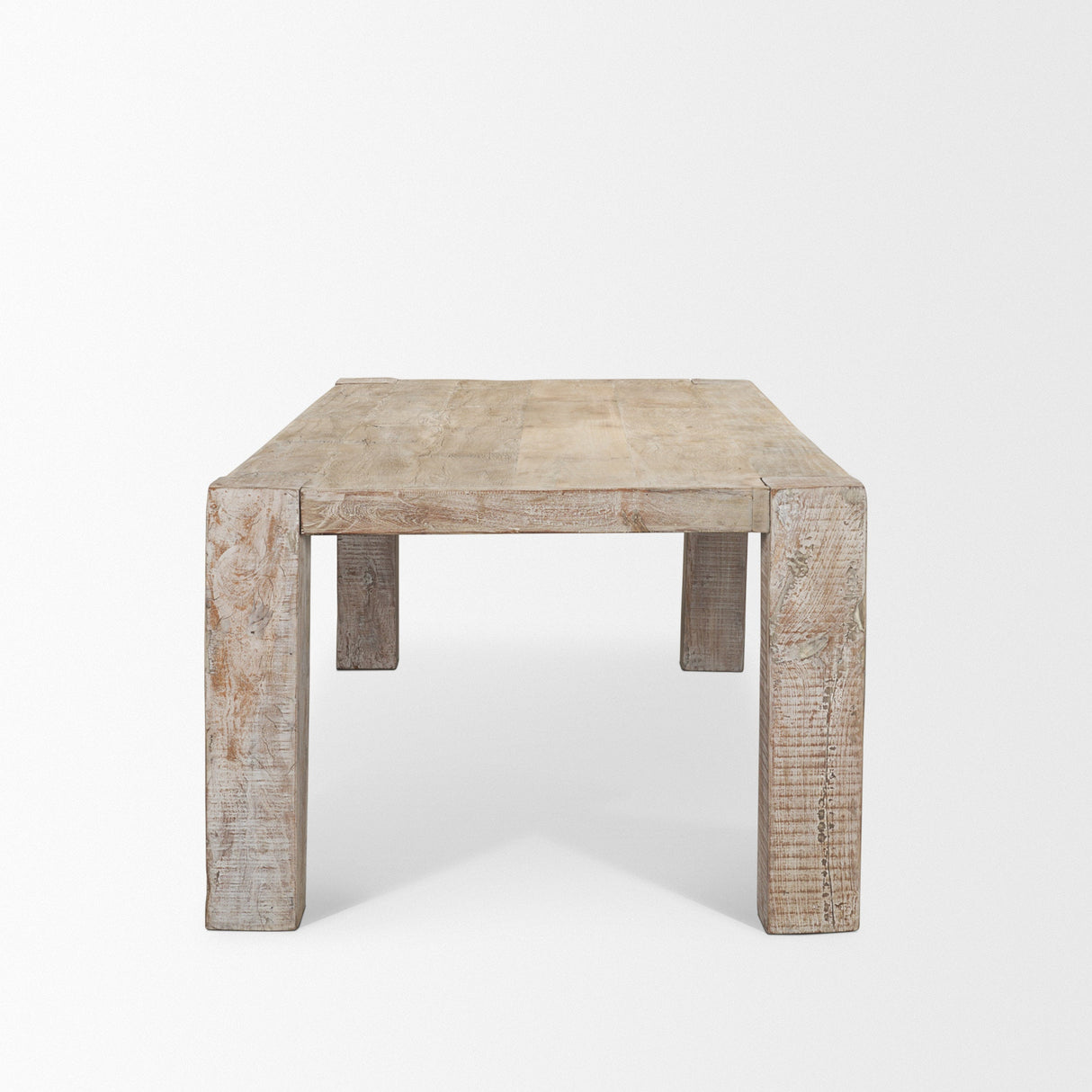McArthur Whitewash Reclaimed Wood Dining Table by Mercana at Eve Furniture