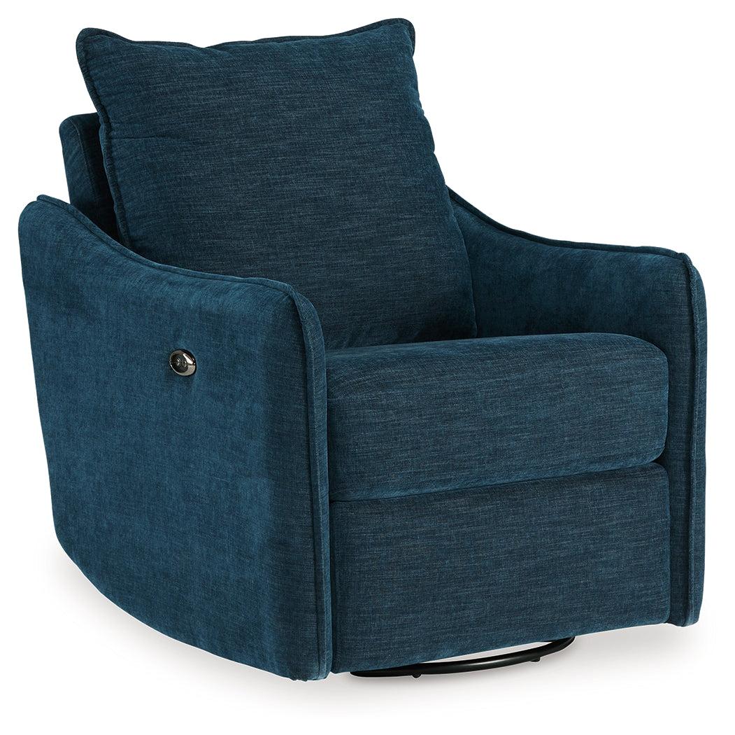 McBurg Navy Swivel Power Recliner by ASHLEY FURNITURE at Eve Furniture