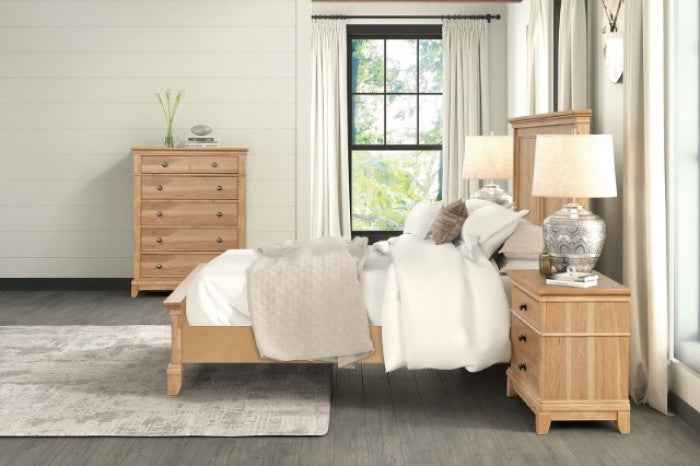 McHenry Natural Oak 5-Piece Queen Bedroom Set by Furniture of America at Eve Furniture