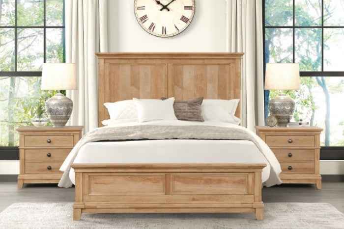 McHenry Natural Oak 5-Piece Queen Bedroom Set by Furniture of America at Eve Furniture