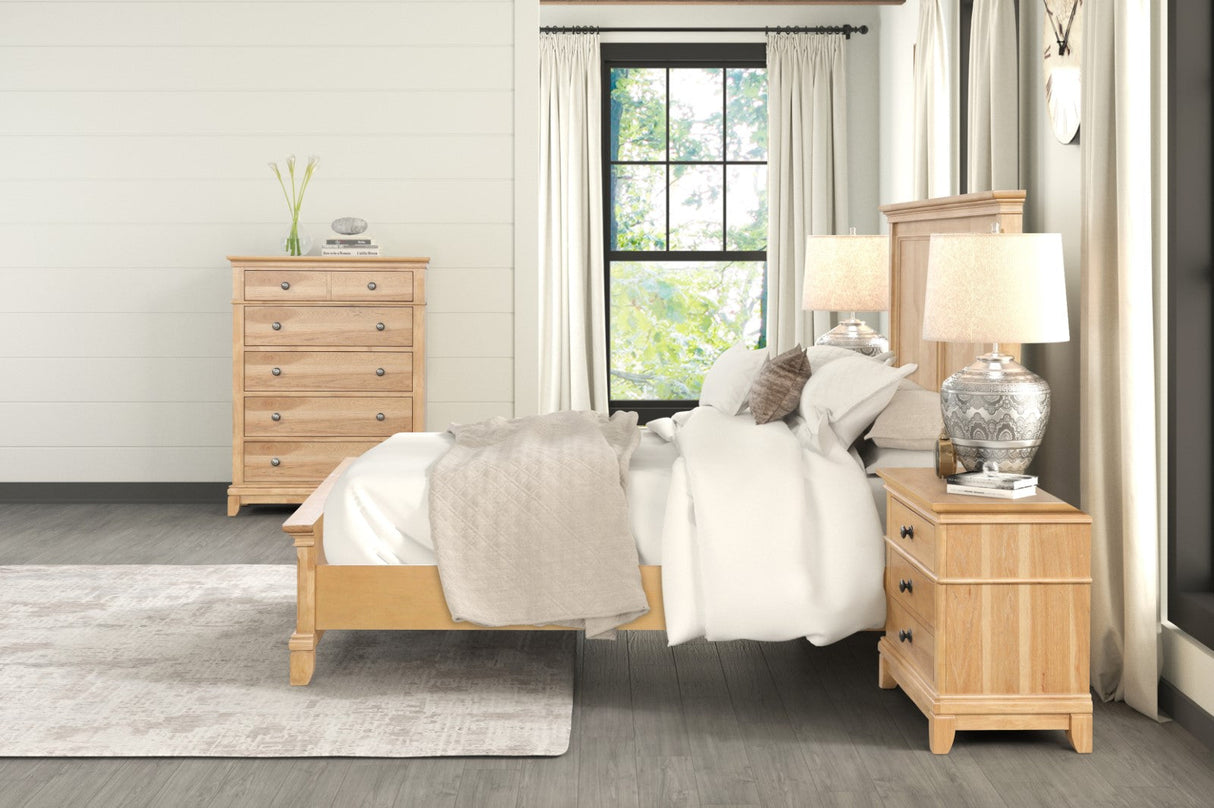 McHenry Natural Oak King Bed by Furniture of America at Eve Furniture