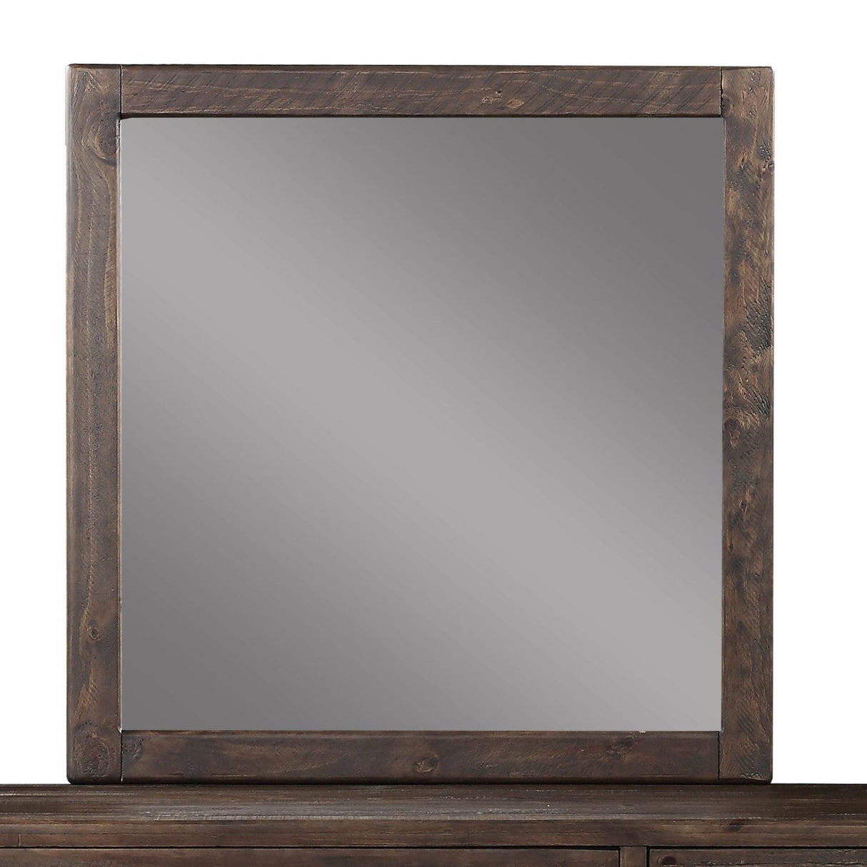 McKinney Solid Wood Beveled Glass Mirror in Espresso Pine by Modus Furniture at Eve Furniture