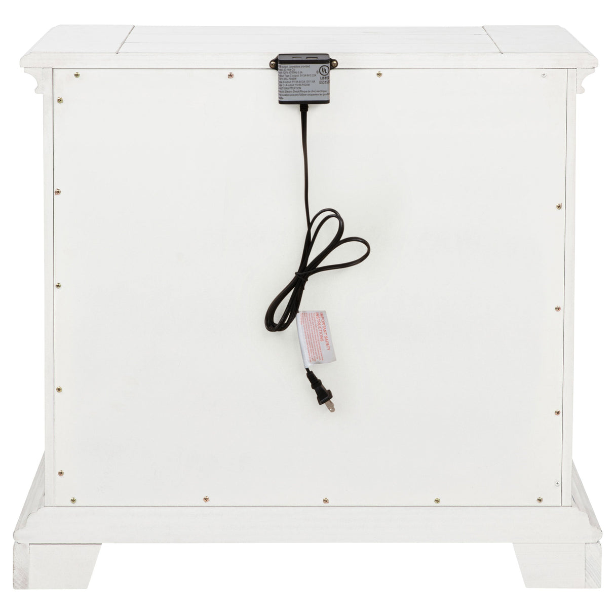 McKinney Vintage White 2-drawer Nightstand with Dual USB by Coaster at Eve Furniture