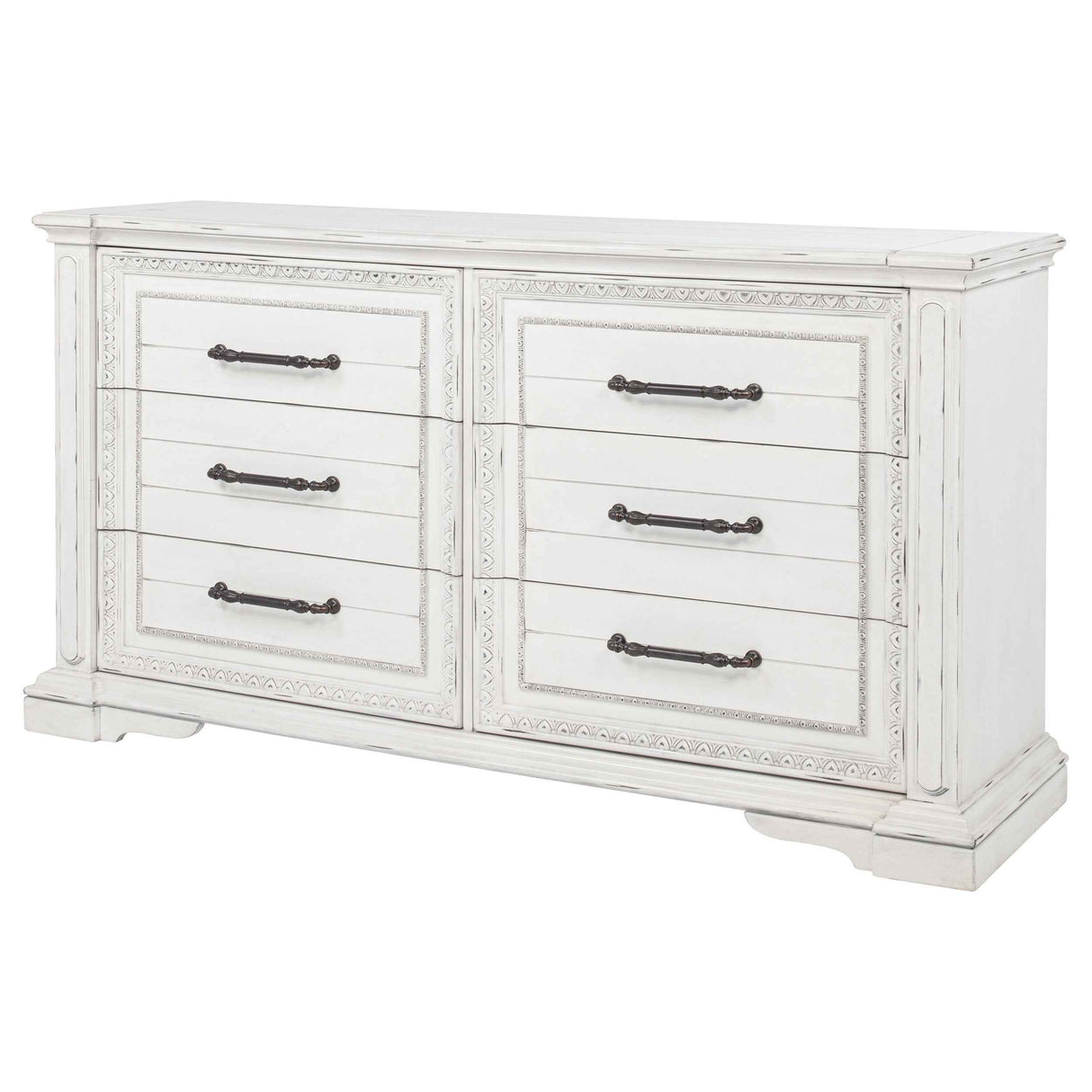 McKinney Vintage White 6-drawer Bedroom Dresser Cabinet by Coaster at Eve Furniture
