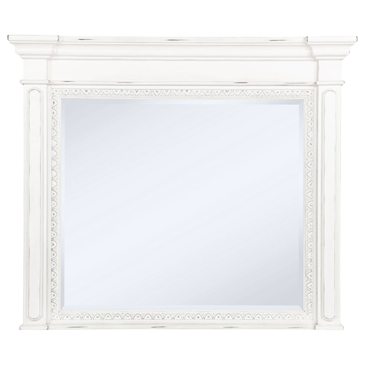 McKinney Vintage White Dresser Mirror by Coaster at Eve Furniture