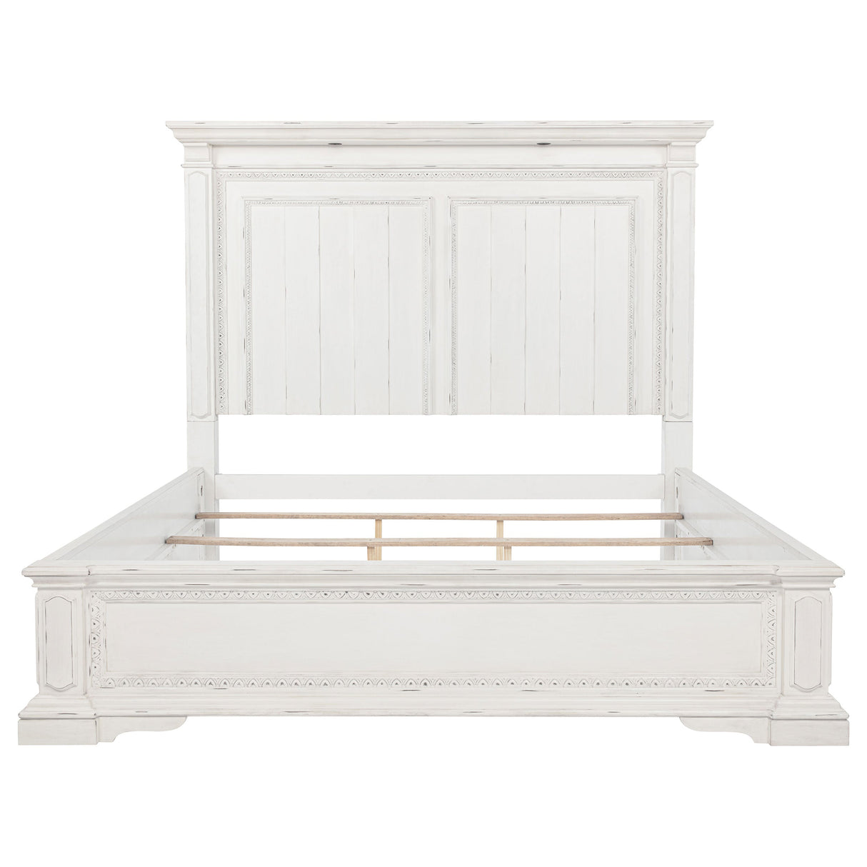 McKinney Vintage White Eastern King LED Light Panel Bed by Coaster at Eve Furniture