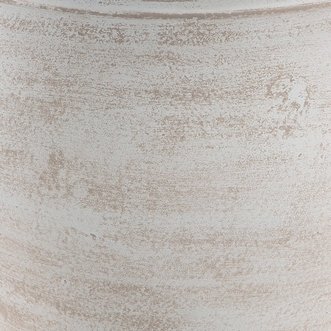 Meadie Distressed White Vase by Ashley at Eve Furniture
