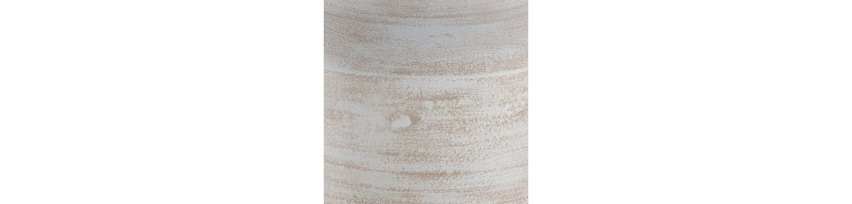Meadie Distressed White Vase by Ashley at Eve Furniture
