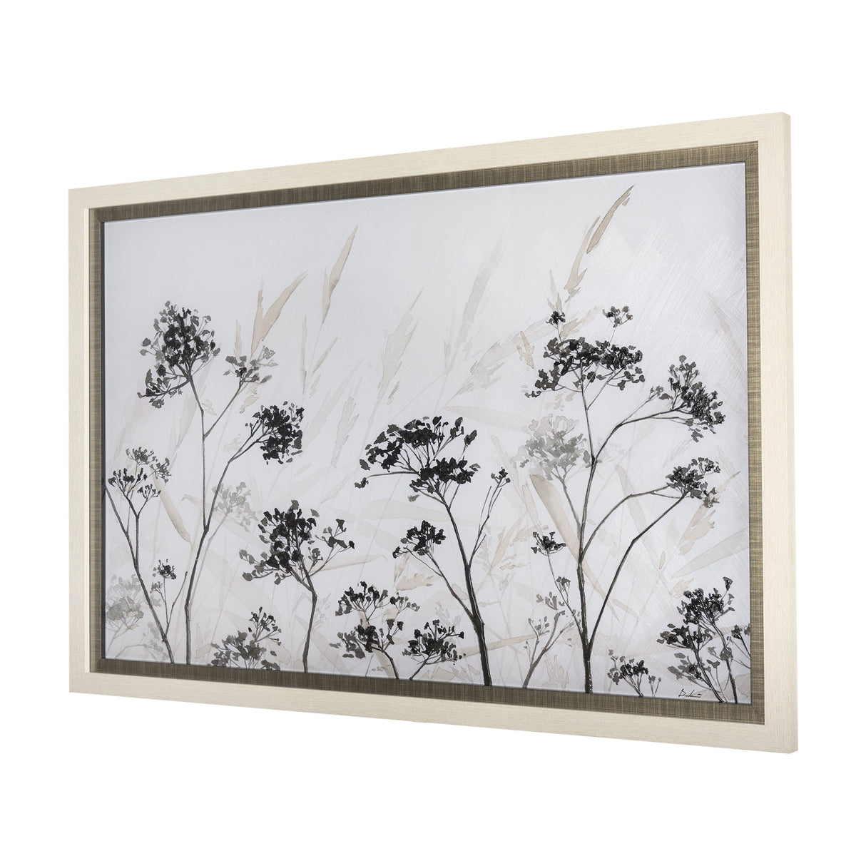 Meadow by Mercana Studio a Hand Embellished Textured Framed Art Print Matted under Glass by Mercana at Eve Furniture