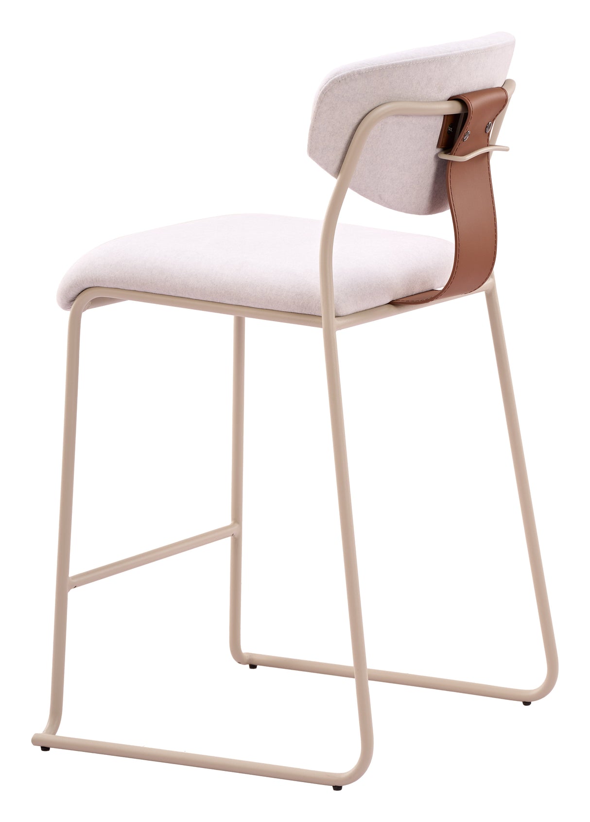 Meadow Cloud White Counter Stool (Set of 4) by Zuomod at Eve Furniture