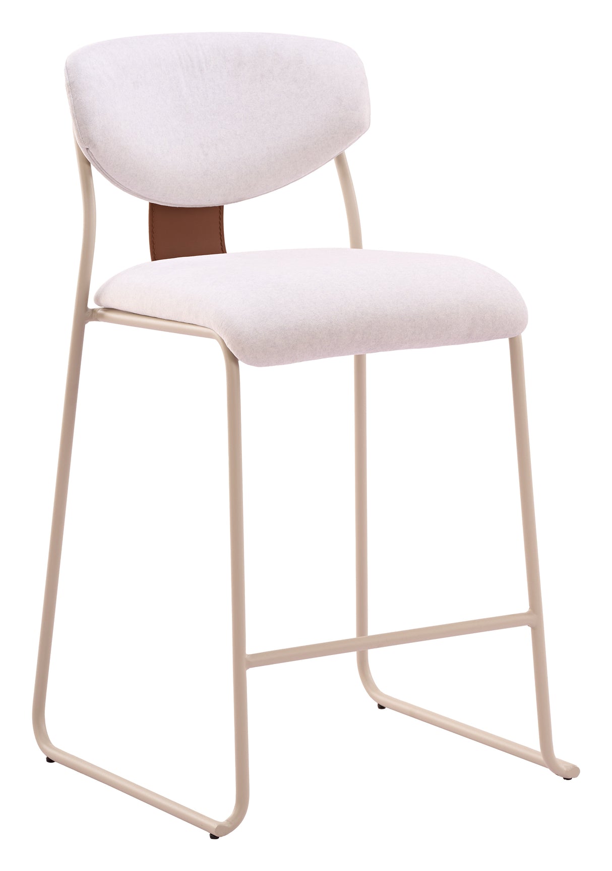 Meadow Cloud White Counter Stool (Set of 4) by Zuomod at Eve Furniture