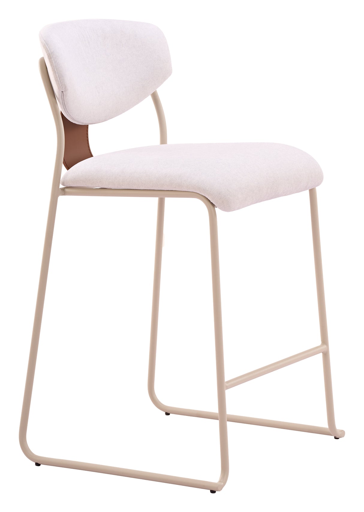 Meadow Cloud White Counter Stool (Set of 4) by Zuomod at Eve Furniture