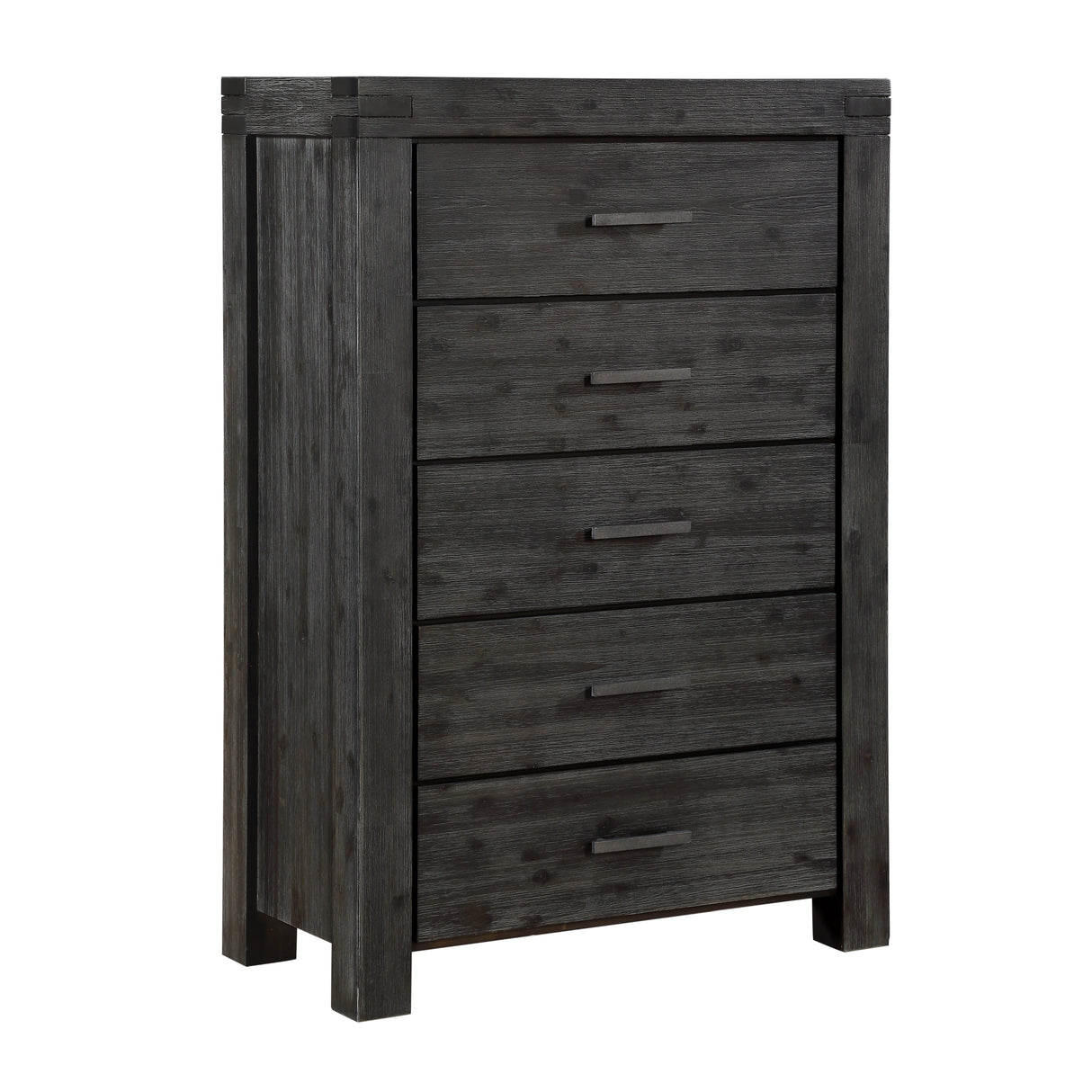 Meadow Five Drawer Solid Wood Chest in Graphite by Modus Furniture at Eve Furniture
