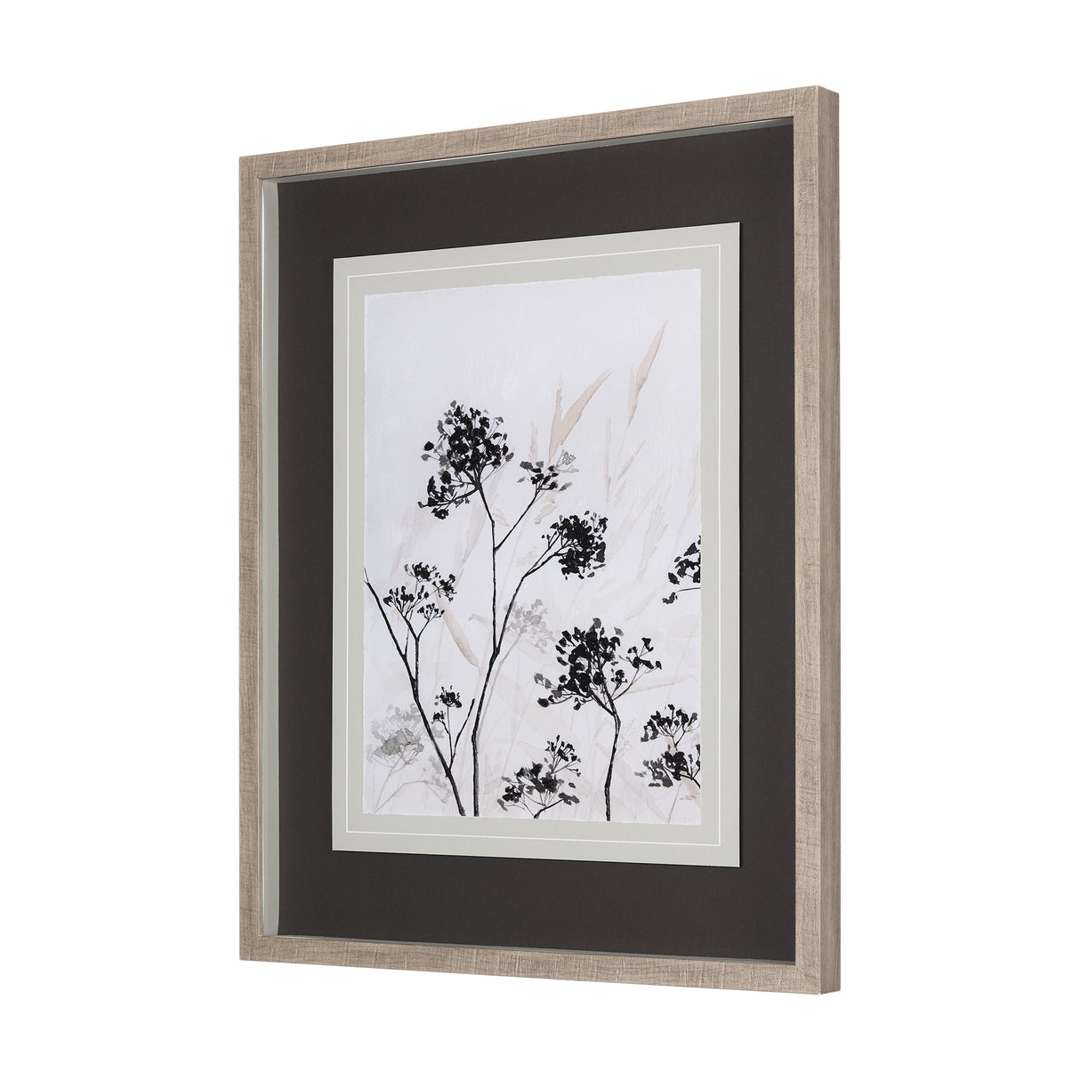 Meadow L by Mercana Studio a Hand Embellished Textured Framed Art Print Matted under Glass by Mercana at Eve Furniture