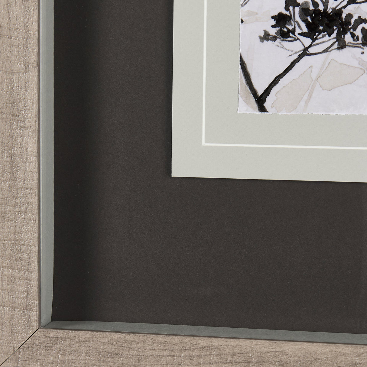 Meadow R by Mercana Studio a Hand Embellished Textured Framed Art Print Matted under Glass by Mercana at Eve Furniture