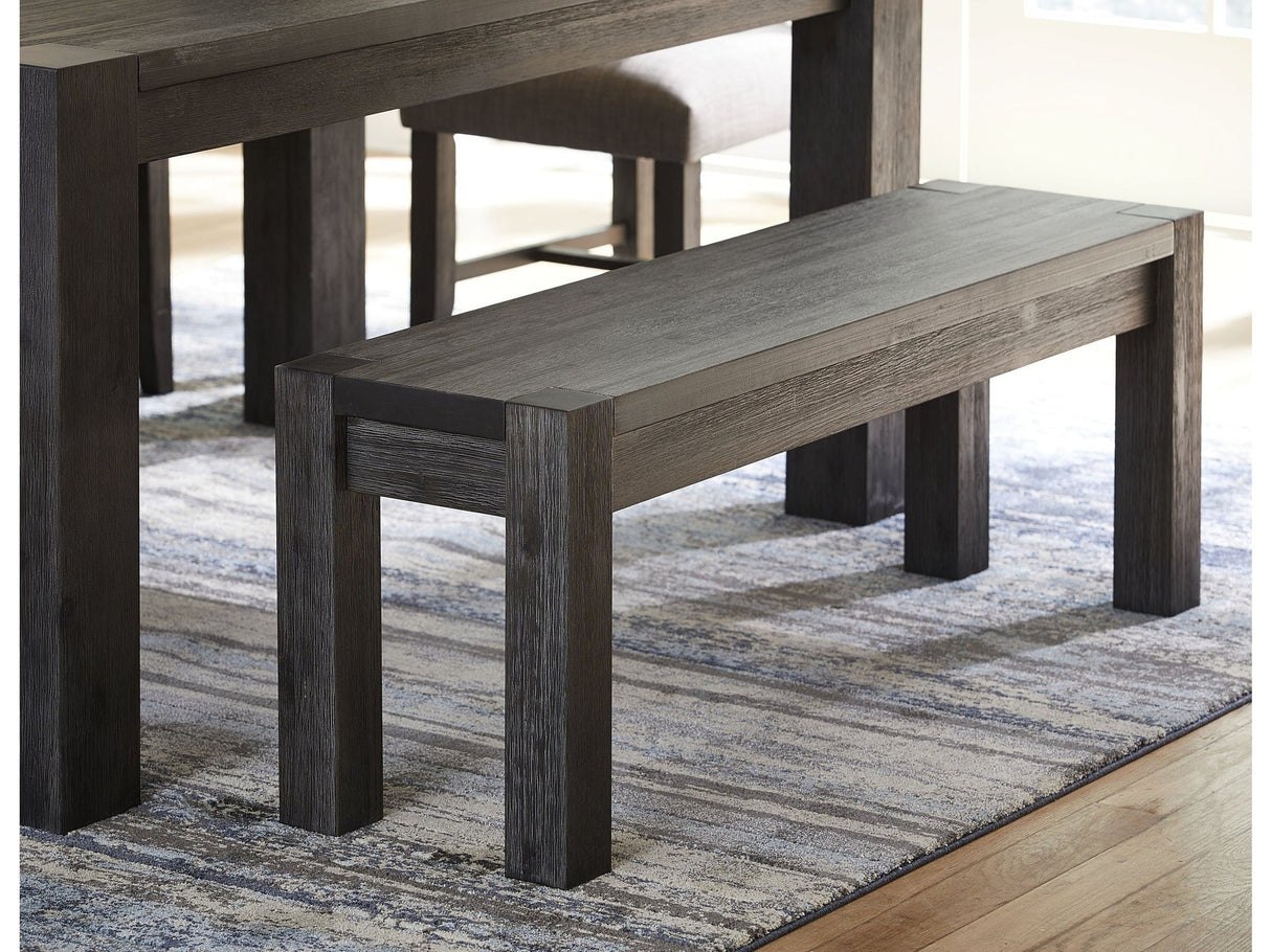 Meadow Solid Wood Bench in Graphite by Modus Furniture at Eve Furniture