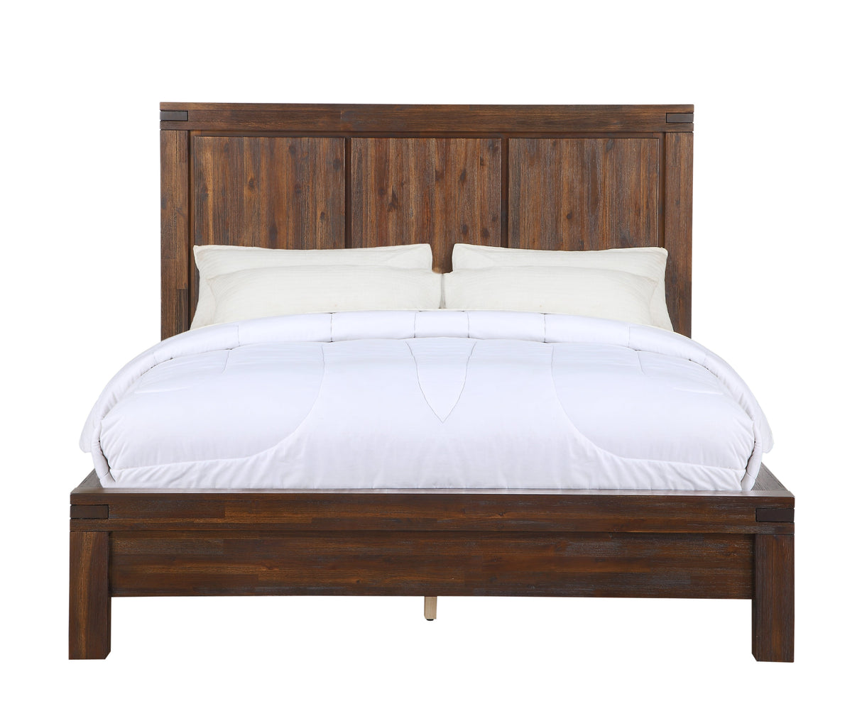 Meadow Solid Wood California King Platform Bed in Brick Brown by Modus Furniture at Eve Furniture