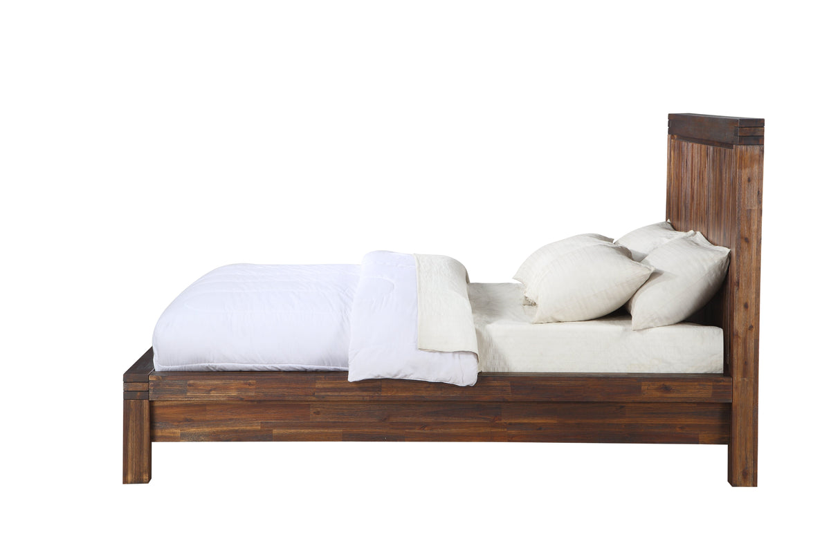 Meadow Solid Wood California King Platform Bed in Brick Brown by Modus Furniture at Eve Furniture
