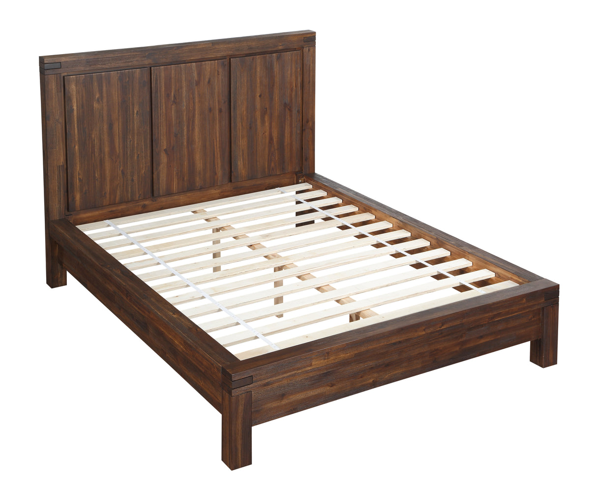 Meadow Solid Wood California King Platform Bed in Brick Brown by Modus Furniture at Eve Furniture