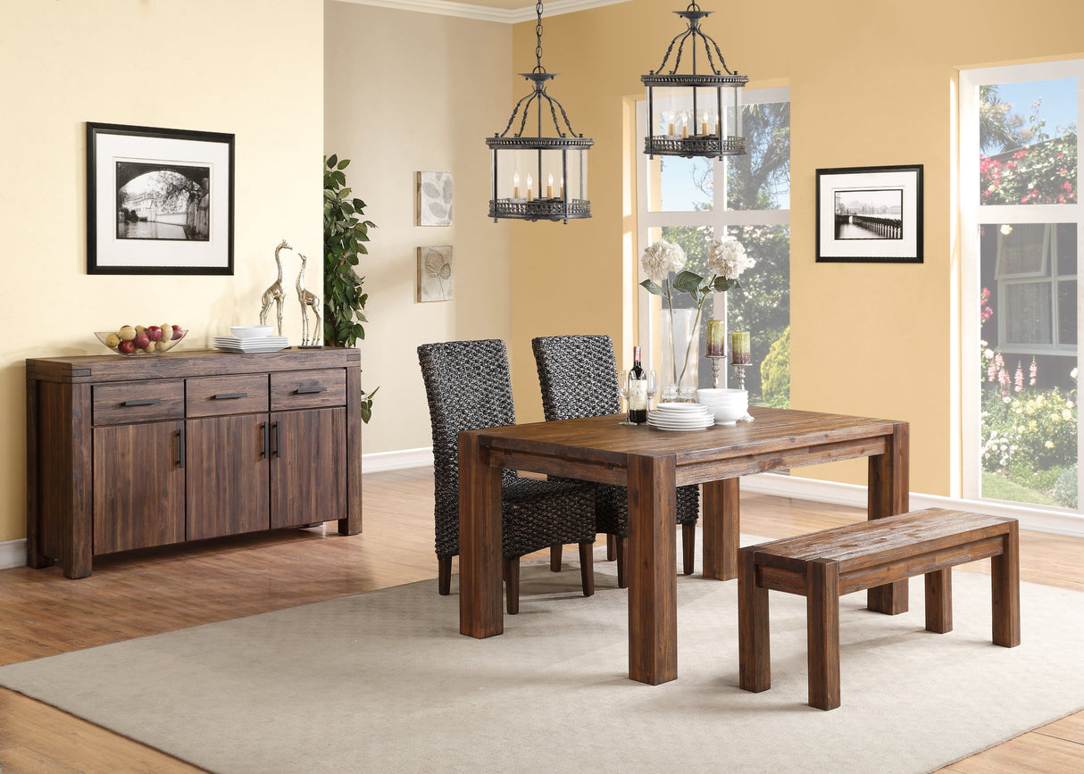 Meadow Solid Wood Extending Dining Table in Brick Brown by Modus Furniture at Eve Furniture
