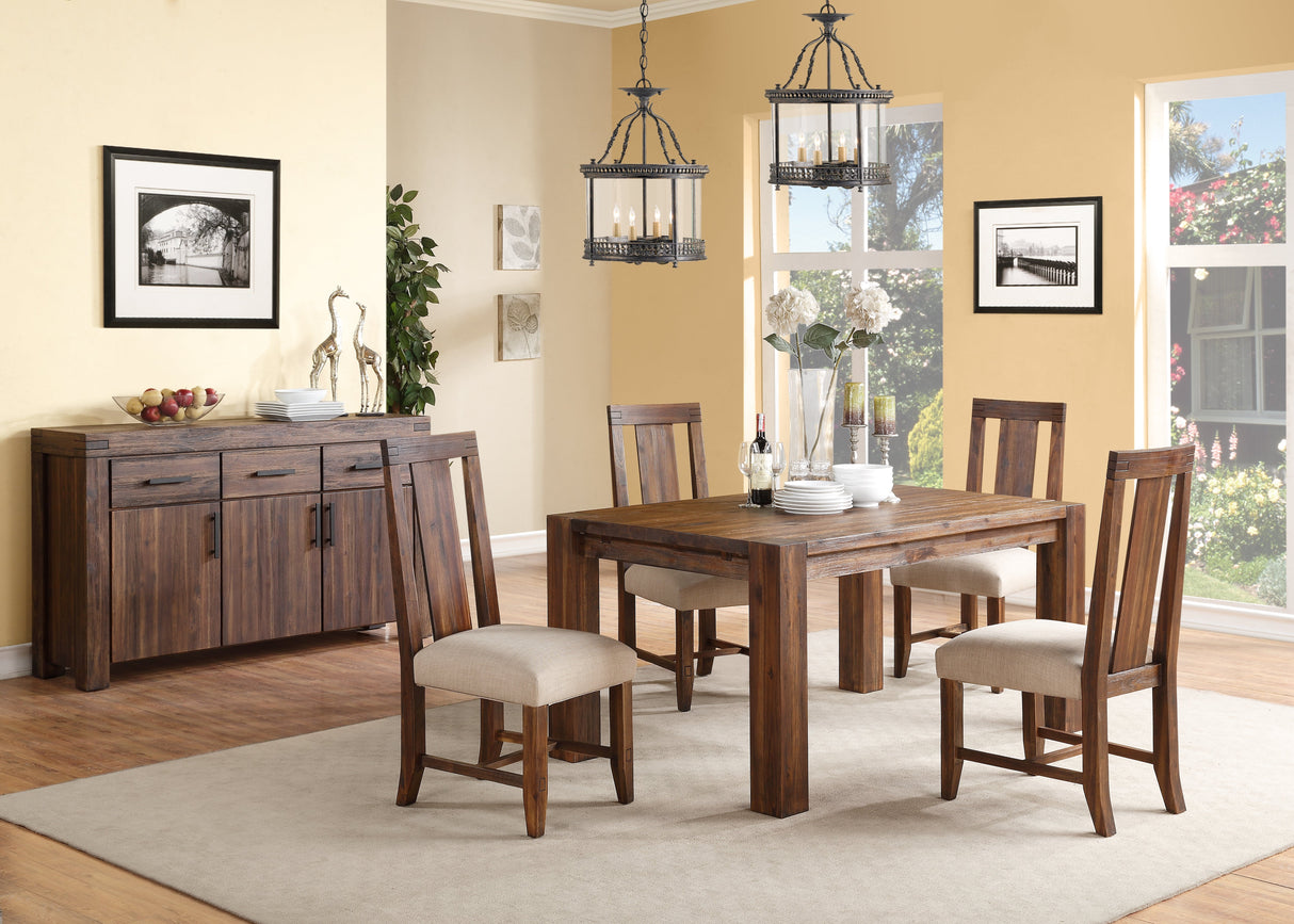 Meadow Solid Wood Extending Dining Table in Brick Brown by Modus Furniture at Eve Furniture