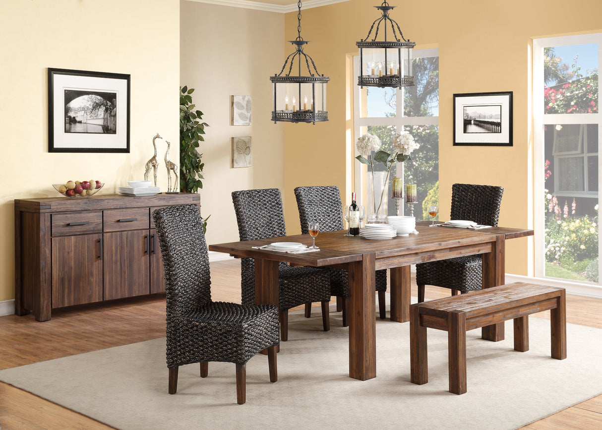 Meadow Solid Wood Extending Dining Table in Brick Brown by Modus Furniture at Eve Furniture