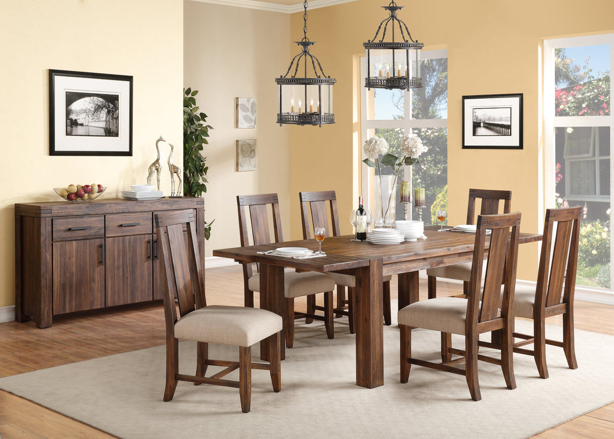Meadow Solid Wood Extending Dining Table in Brick Brown by Modus Furniture at Eve Furniture