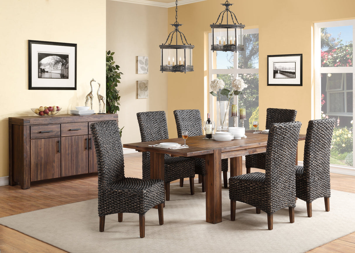 Meadow Solid Wood Extending Dining Table in Brick Brown by Modus Furniture at Eve Furniture