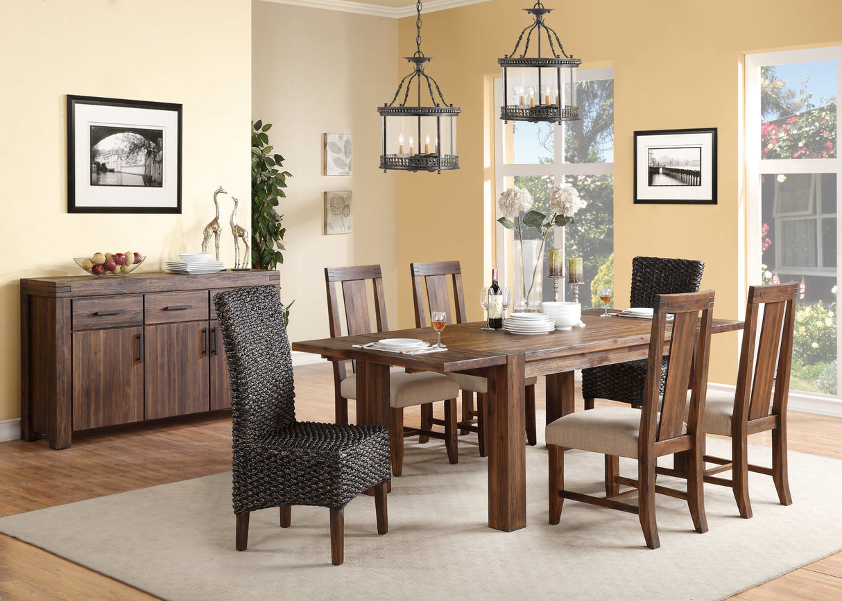 Meadow Solid Wood Extending Dining Table in Brick Brown by Modus Furniture at Eve Furniture