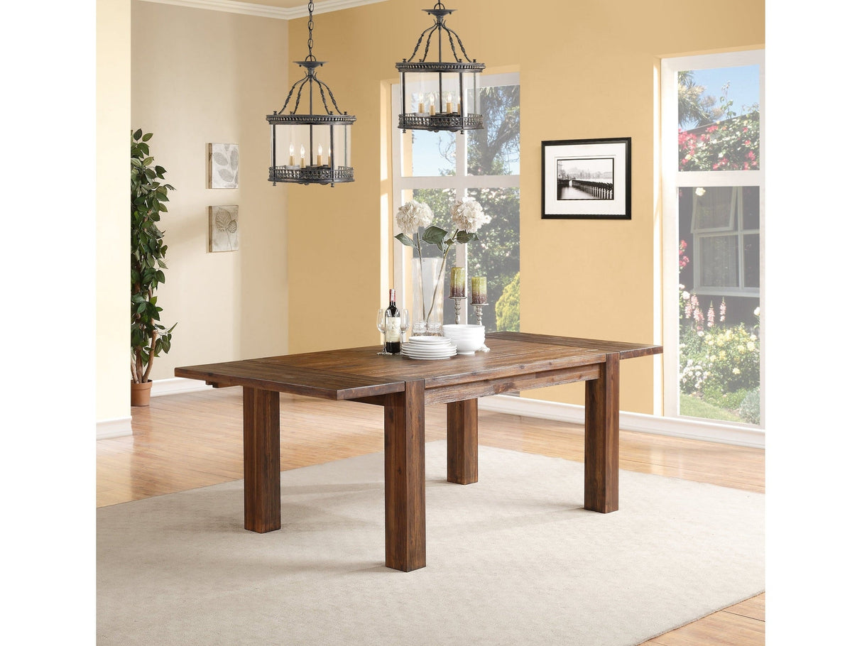 Meadow Solid Wood Extending Dining Table in Brick Brown by Modus Furniture at Eve Furniture