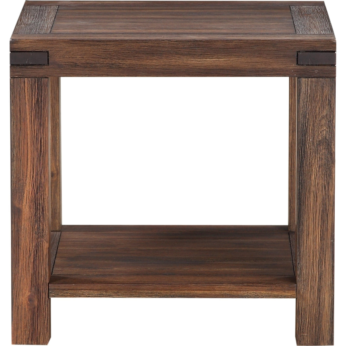 Meadow Solid Wood Rectangular Side Table in Brick Brown by Modus Furniture at Eve Furniture