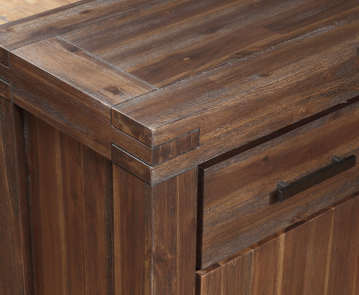 Meadow Three Drawer Three Door Solid Wood Sideboard in Brick Brown by Modus Furniture at Eve Furniture