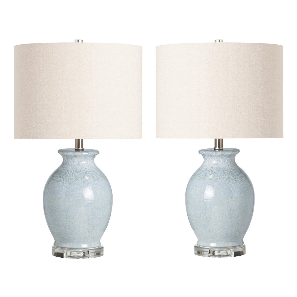 Meadows Blue/Cream Table Lamp (Set of 2) by Crestview at Eve Furniture