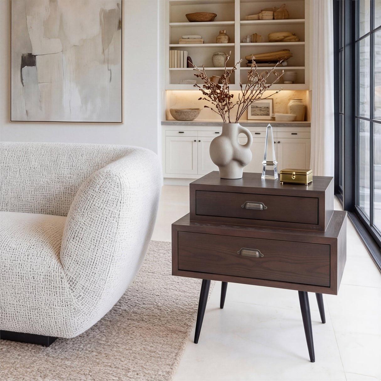 Mechy Brown Side Table by Zuomod at Eve Furniture