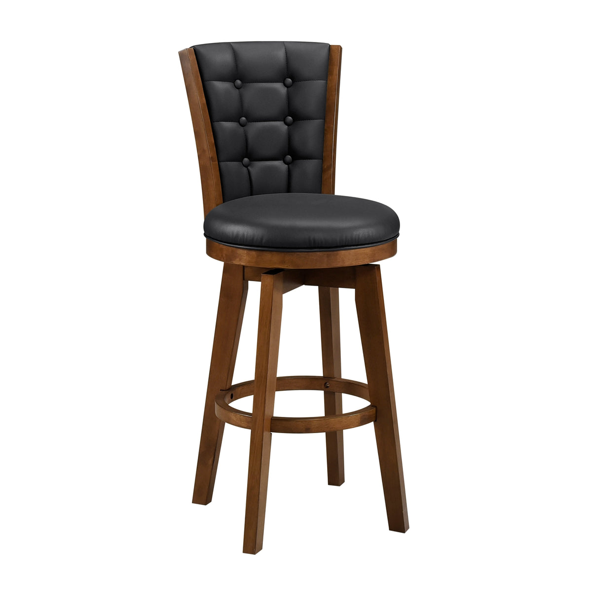 Medford Chestnut/Black Swivel Pub Height Chair, Set of 2 by Homelegance at Eve Furniture