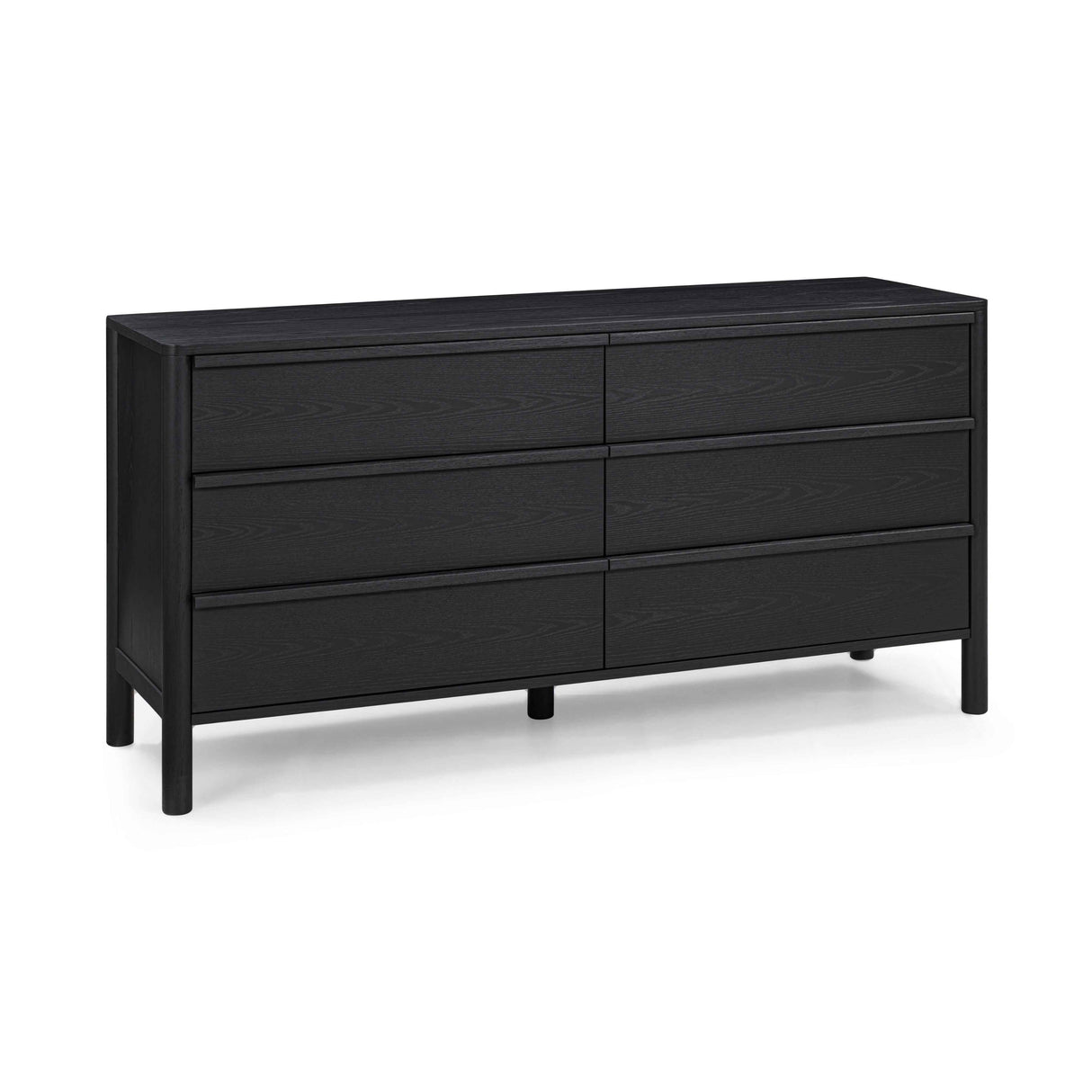 Tyra 62" Black Ash 6-Drawer Dresser