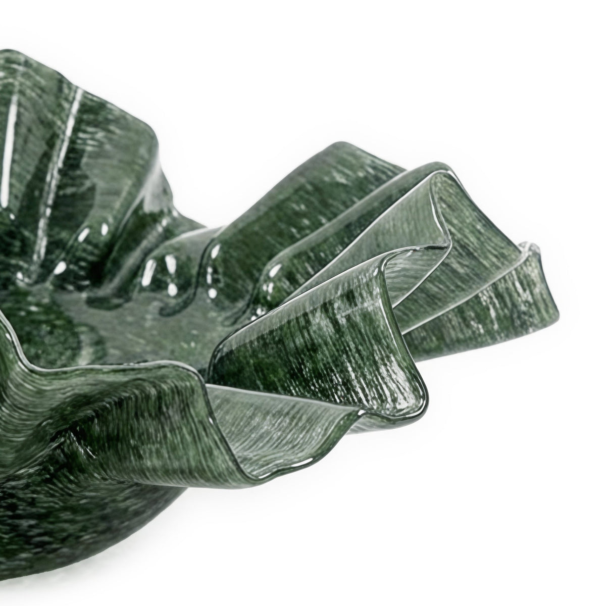 Col Green Glass Bowl (9"-11")