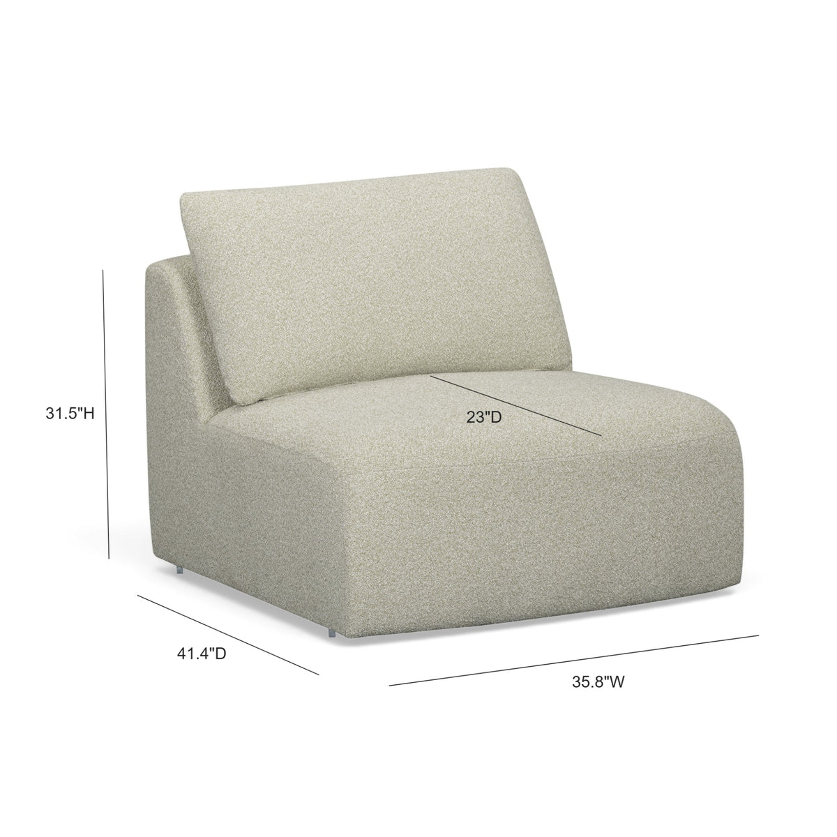 Noor Modular Armless Chair
