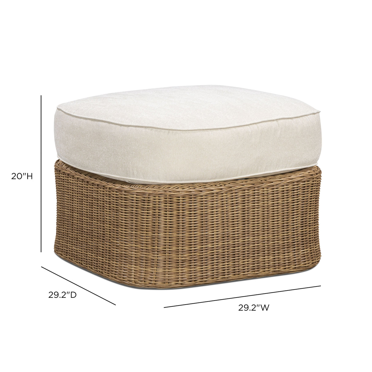 Axel Cream Boucle Outdoor Ottoman