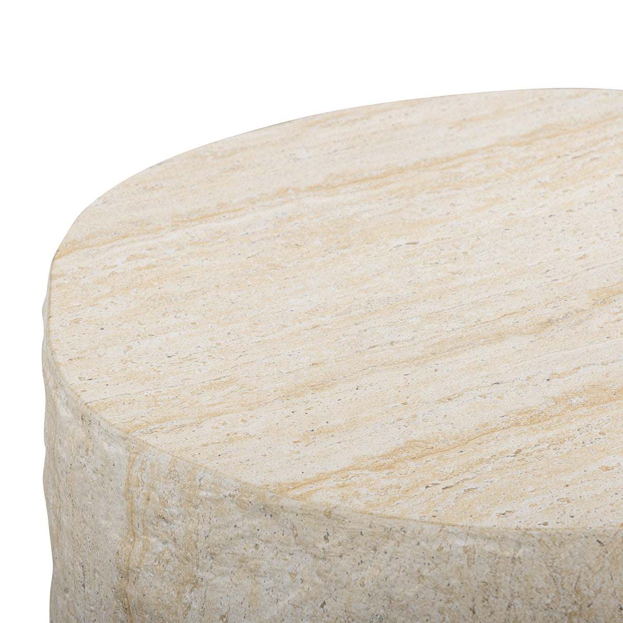 Roxanne Faux Travertine Indoor/Outdoor Concrete Side Table by TOV Furniture at Eve Furniture