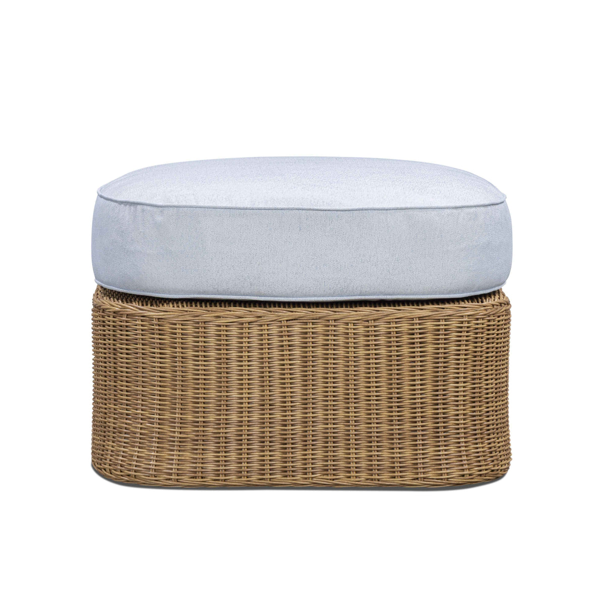 Axel Blue Boucle Outdoor Ottoman