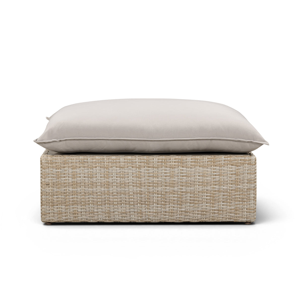 Cali Performance Fabric & Wicker Outdoor Ottoman by TOV Furniture at Eve Furniture