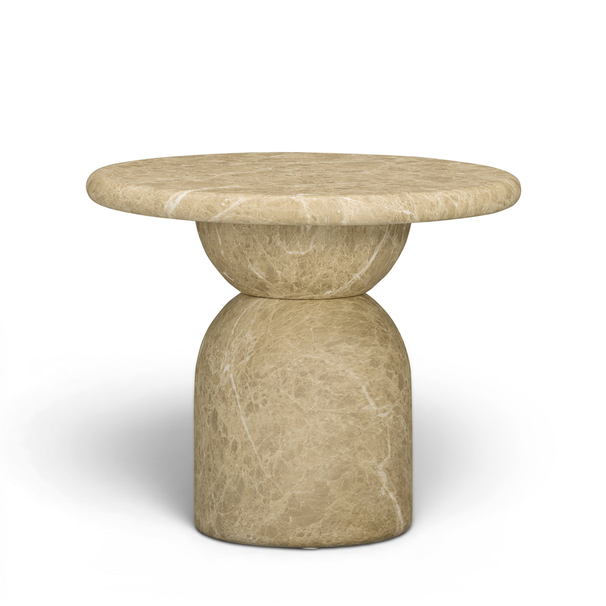 Cynthia Light Emperador Faux Marble Indoor/Outdoor Side Table by TOV Furniture at Eve Furniture
