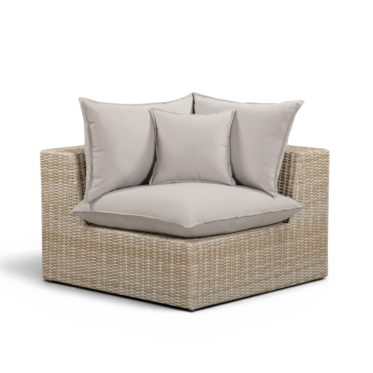 Cali Performance Fabric & Wicker Outdoor Corner Chair by TOV Furniture at Eve Furniture