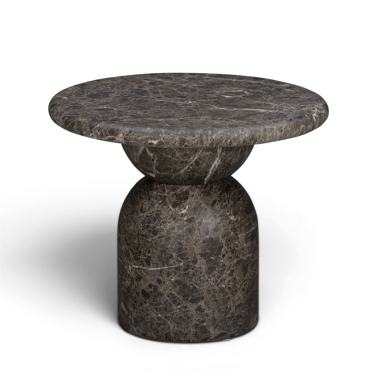 Cynthia Dark Emperador Faux Marble Indoor/Outdoor Side Table by TOV Furniture at Eve Furniture
