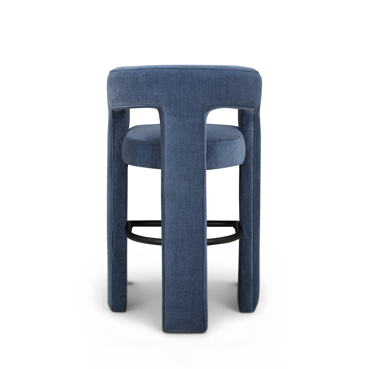 Malone Denim Blue Performance Fabric Bar Stool by TOV Furniture at Eve Furniture