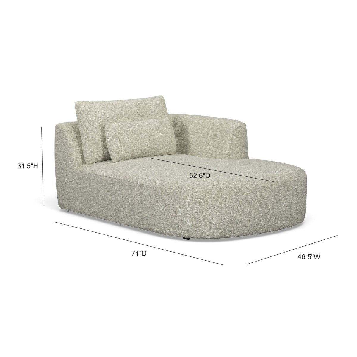 Noor 71" Modular Chaise